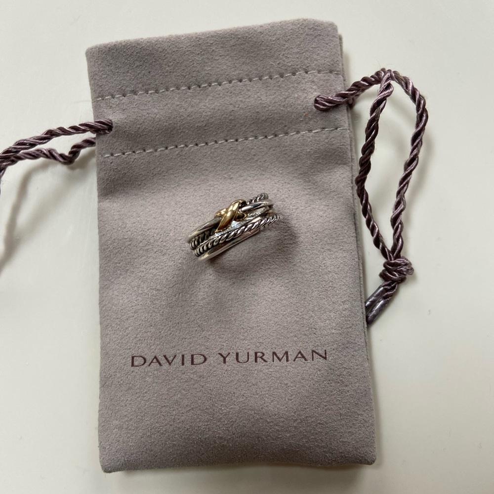 David Yurman: X Crossover Ring with 18K Gold